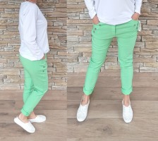 Riflové kalhoty JUMP - zelinkavá