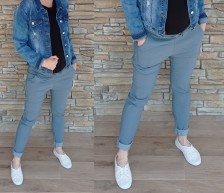 Riflové kalhoty KLASIK - denim modré