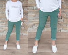 Riflové kalhoty KLASIK - smaragdové