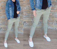 Riflové kalhoty KLASIK - světlá khaki