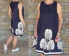 Šaty BUTIK - střih do A - modré