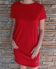 Šaty KLASIK s krátkým rukávem - červené 2vel