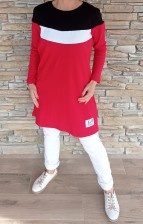 Sportovní šaty s dlouhým rukávem - červené
