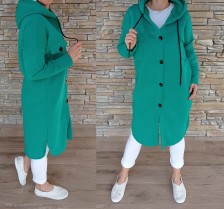 Teplý mikinový kabátek DOTT - krásná zelená