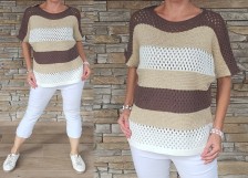 Trendy svetr KAROL - capucino