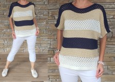 Trendy svetr KAROL - tmavě modrý
