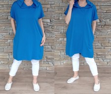 Tunikové šaty CASHA - vel L/XXL - modré