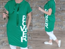 Tunikové šaty POWER - krásná  zelená