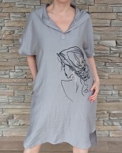 Tunikové šaty WOMAN - šedé