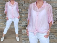 Úžasná průhledná košile - pink
