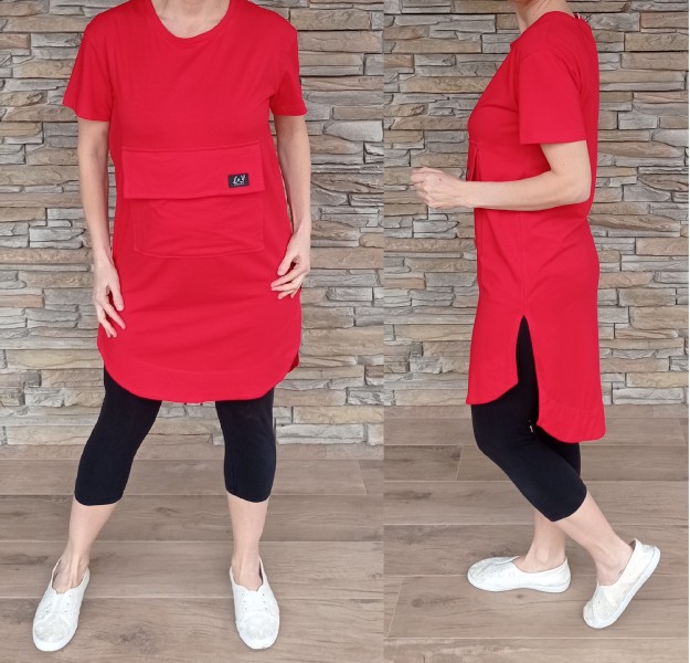 Tunikové šaty MELANI - červené