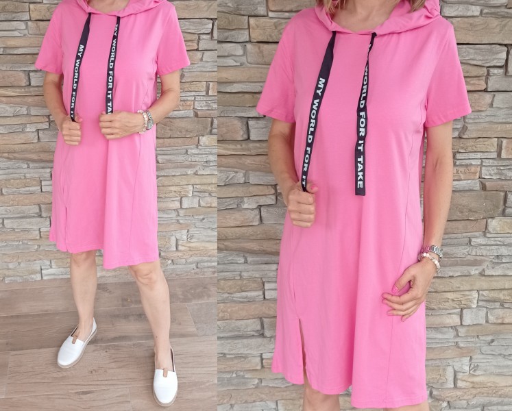 Tunikové šaty MICHEL - růžové
