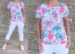 Butiková halenka FLOWERS PINK - vel 40-50