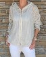 Delux letní cardigan - šedo/béžový