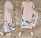 Dlouhé balónové šaty JANE - vel XL-3XL - pudr
