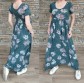 Dlouhé šaty SABRIINA FLOWERS - smaragd