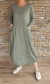 Dokonalé balónové šaty BUTIK - 7/8 rukáv - khaki