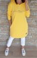 Dokonalé  mikinové šaty LA MANUEL - žluté