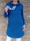 Dokonalé mikinové šaty MEDA - modré