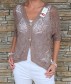 Háčkovaný cardigan PRETTY - capucino