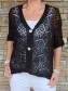 Háčkovaný cardigan PRETTY - černý