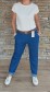 Kalhoty BUTIK s páskem - LIKE JEANS - tmavé