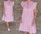 Košilové šaty ELEGANT - pruh pink