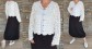Krajkový bavlněný cardigan s knoflíky - krémový
