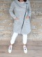 Mikinová bunda s šikmým zipem - světlá