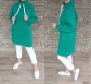 Mikinové šaty PRINCY - zelené