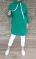 Mikinové šaty PRINCY - zelené