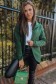 Mikinový kabátek ROMA - smaragdová  zelená