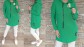 Svetrové šaty - delší svetr NIKI - zelený