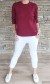 Trendy halenka - svetřík LUXURY - bordo