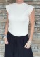 Trendy halenka - žebrovaný materiál - béžová