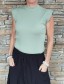 Trendy halenka - žebrovaný materiál - mentol