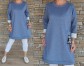 Tunikové šaty - 'máslový' materiál - denim