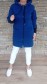 Zateplený mikinový kabátek HANA  modrý