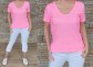 Žebrované triko NEON - pink